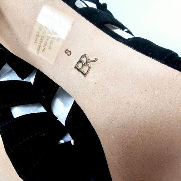 NEW Banana Republic Black Suede Jene Lace-Up Stiletto Heels Size 8 - Picture 8 of 8